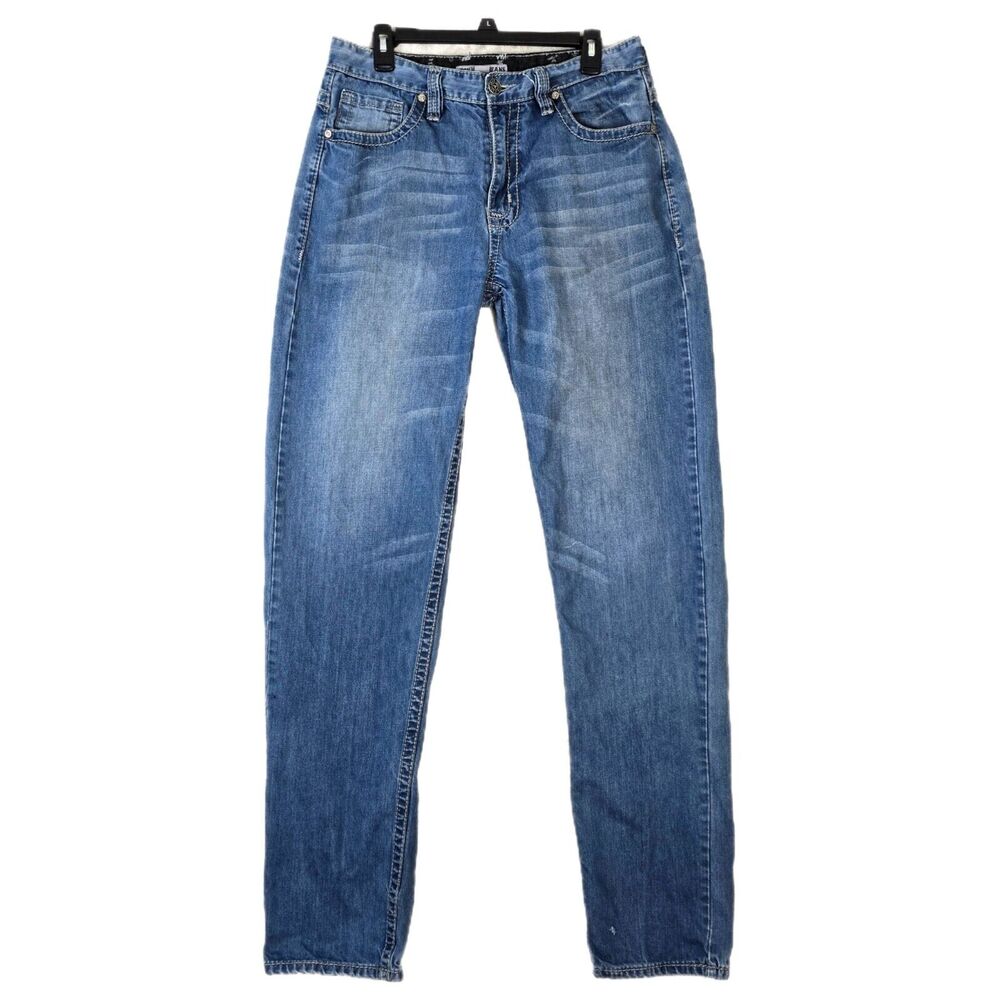 Iron Horse Jeans Mens Blue Denim Jeans 36x38 Barbwire‎ Pocket Actual (34x36.5)